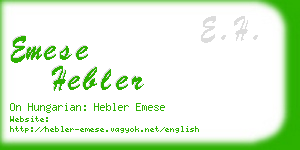 emese hebler business card